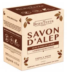 BeauTerra Savon Solide d'Alep 190 Grammes