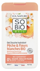 L&eacute;a Nature SO BIO &eacute;tic Gel Douche Hydratant P&ecirc;che & Fleurs Blanches Biologique 450 ML