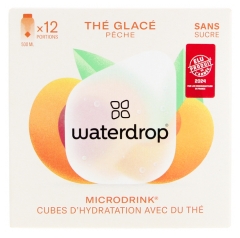 Waterdrop Microdrink Th&eacute; Glac&eacute; P&ecirc;che 12 Cubes