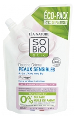 L&eacute;a Nature SO BIO &eacute;tic Douche Cr&egrave;me Peaux Sensibles &Eacute;co-Recharge Biologique 650 ML