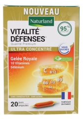 Naturland Extrait Fluide Vitalit&eacute; et D&eacute;fenses Ultra Concentr&eacute; 20 Ampoules