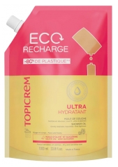 Topicrem Ultra-Hydratant Huile de Douche Peaux Sensibles et S&egrave;ches &Eacute;co-Recharge 1 Litre