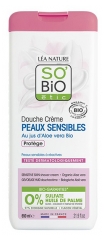 L&eacute;a Nature SO BIO &eacute;tic Douche Cr&egrave;me Peaux Sensibles Aloe Vera Biologique 650 ML