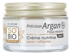 L&eacute;a Nature SO BIO &eacute;tic Pr&eacute;cieux Argan Cr&egrave;me Nutritive Redensifiante Nuit Peaux Matures Biologique 50 ML