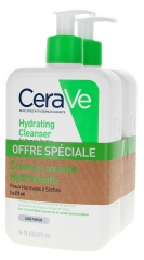 CeraVe Cr&egrave;me Lavante Hydratante Peaux S&egrave;ches &agrave; Tr&egrave;s S&egrave;ches Lot de 2 x 473 ml 