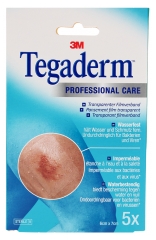 3M Tegaderm Pansement Film Transparent 6 cm x 7 cm 5 Pansements