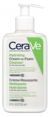 CeraVe Cr&egrave;me Moussante Nettoyante Hydratante Visage Peaux Normales &agrave; S&egrave;ches 473 ml