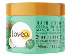 Lovea Hair Food Masque 3en1 &agrave; l'Huile de Coco & Th&eacute; Vert 390 ml