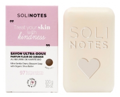 Solinotes Fleur de Cerisier Savon Solide Ultra-Doux au Beurre de Karit&eacute; 100 g
