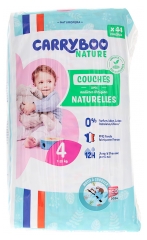 Carryboo Couches Naturelles &agrave; Motif Taille 4 (7-18Kg) 44 Couches