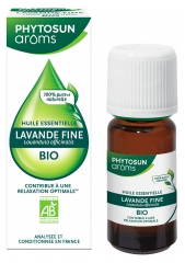 Phytosun Ar&ocirc;ms Huile Essentielle Lavande Fine Bio - Hebbd - 100 % Pure & Naturelle - Contribue &agrave; la Relaxation - 100% Bio Analys&eacute;e & Conditionn&eacute;e en France - 10 ml