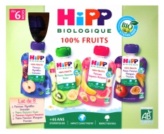 Hipp Gourdes Multipack 4 Vari&eacute;t&eacute;s 6 Mois