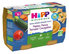 Hipp Petites Penne Tomates Courgettes Pots 2 X 190 g D&egrave;s 6 Mois