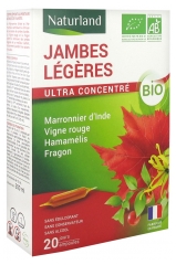 Naturland Jambes L&eacute;g&egrave;res Bio 20 Ampoules