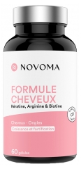 Novoma Formule Cheveux K&eacute;ratine Arginine & Biotine 60 G&eacute;lules