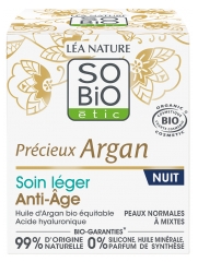 L&eacute;a Nature SO BIO &eacute;tic Pr&eacute;cieux Argan Soin L&eacute;ger Anti-&Acirc;ge Nuit Biologique 50 ML