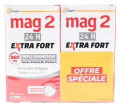 Mag 2 Extra Fort Offre Sp&eacute;ciale Lot de 2 x 45 Comprim&eacute;s 
