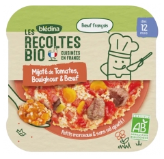 Bl&eacute;dina Les R&eacute;coltes Bio Mijot&eacute; de Tomates Boulghour Boeuf d&egrave;s 12 Mois Biologique 230 Grammes