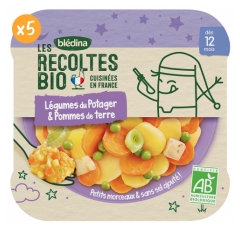 Bl&eacute;dina Les R&eacute;coltes Bio L&eacute;gumes du Potager et Pommes de Terre D&egrave;s 12 Mois Bio 230 Grammes