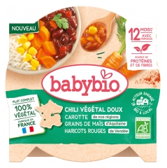 Babybio Chili V&eacute;g&eacute;tal Doux - Carotte Ma&iuml;s Haricots Rouges 230 g