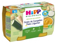 Hipp Gratin de Courgettes Petits L&eacute;gumes Pots 2 X 190 g D&egrave;s 8 Mois