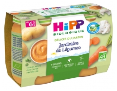Hipp Jardini&egrave;re de L&eacute;gumes Pots 2 X 190 g D&egrave;s 6 Mois