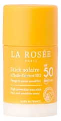 La Ros&eacute;e Stick Solaire Spf50 &agrave; l'Huile d'Abricot Bio