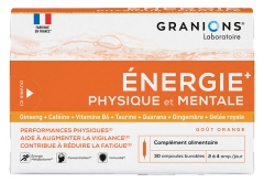 Granions &Eacute;nergie Physique et Mentale Go&ucirc;t Orange 30 Ampoules
