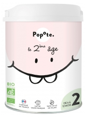 Popote Lait Infantile Le 2&egrave;me &Acirc;ge de 6 &agrave; 12 Mois Bio 800 g