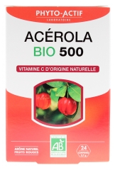 Phyto-Actif Acerola 500 Vitamine C Bio 24 Comprim&eacute;s