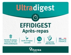 Vitavea Ultradigest Apr&egrave;s-Repas - Facilite la Digestion - Papaye - 24 Comprim&eacute;s Effervescents
