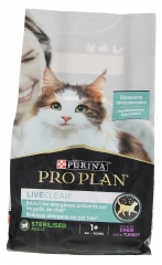 Purina Proplan LiveClear pour Chat Adulte St&eacute;rilis&eacute; Dinde 1,4 Kilogramme