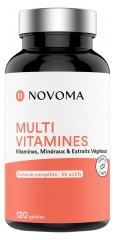 Novoma Multivitamines Vitamines Min&eacute;raux & Extraits V&eacute;g&eacute;taux 120 G&eacute;lules