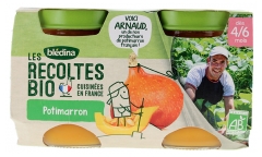 Bl&eacute;dina Les R&eacute;coltes Bio Potimarron D&egrave;s 4/6 Mois Bio 2 POTS