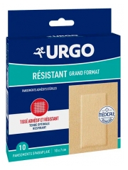 Urgo Pansement Adh&eacute;sif St&eacute;rile R&eacute;sistant Grand Format 10 x 7 cm 10 Unit&eacute;s
