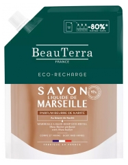 BeauTerra Savon de Marseille Liquide Parfum Beurre de Karit&eacute; &Eacute;co-Recharge 900 ml