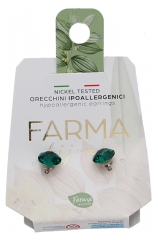 Farma Bijoux Boucles d'Oreilles Hypoallerg&eacute;niques Xirius &Eacute;meraude 7,15 MM