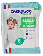 Carryboo Couches Naturelles Taille 6 (16-30Kg) X34
