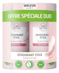 Weleda D&eacute;odorant Sensitive Stick Peaux Sensibles Lot de 2 x 50 g