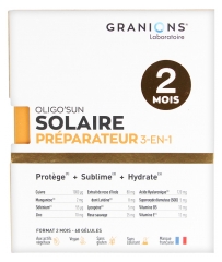 Granions Oligo'Sun Solaire Pr&eacute;parateur 3en1 60 Jours 60 G&eacute;lules