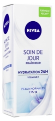 Nivea Soin de Jour Fra&icirc;cheur Hydratation 24h Pour les Peaux Normales SPF15 50 ml