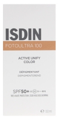 Isdin FotoUltra 100 Active Unify Color Cr&egrave;me Solaire Visage Teint&eacute;e D&eacute;pigmentante SPF50+ 50 ml