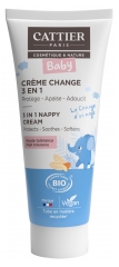 Cattier B&eacute;b&eacute; Cr&egrave;me Change 3 en 1 - Prot&egrave;ge, Apaise, Adoucit - 75 ml