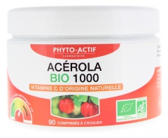 Phyto-Actif Ac&eacute;rola 1000 Bio 90 Comprim&eacute;s &agrave; Croquer