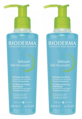 Gel Nettoyant Purifiant Sebium de Bioderma en Lot de 2 x 200 ml