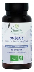 Salvia Nutrition Huile de P&eacute;rilla V&eacute;g&eacute;tale Om&eacute;ga 3 Bio 60 Unit&eacute;s