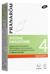 Pranar&ocirc;m Ol&eacute;ocaps+ 4 Capsules d'Huiles Essentielles Bio Syst&egrave;me Immunitaire 30 Capsules