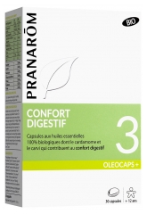 Pranar&ocirc;m Ol&eacute;ocaps+ 3 - Confort Digestif Bio - 30 Capsules