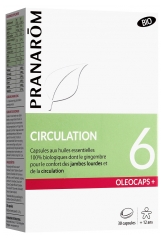 Pranar&ocirc;m Ol&eacute;ocaps+ 6 Circulation Capsules d'Huiles Essentielles Bio 30 Capsules