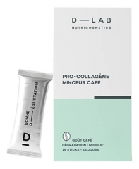 D-Lab Nutricosmetics Sticks Compl&eacute;ments Alimentaires Pro-Collag&egrave;ne Minceur Caf&eacute;